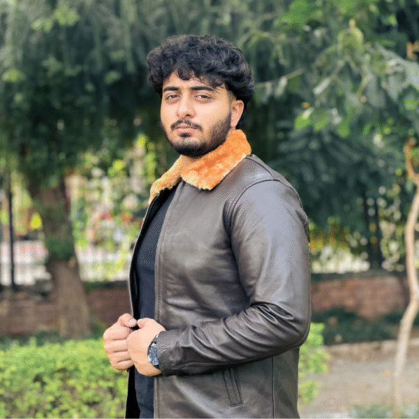 Men’s Shearling Collar Leather Jacket