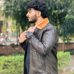 Men’s Shearling Collar Leather Jacket