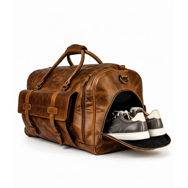 Miraz Premium Leather Duffle Bag – Buffalo & Cowhide Collection
