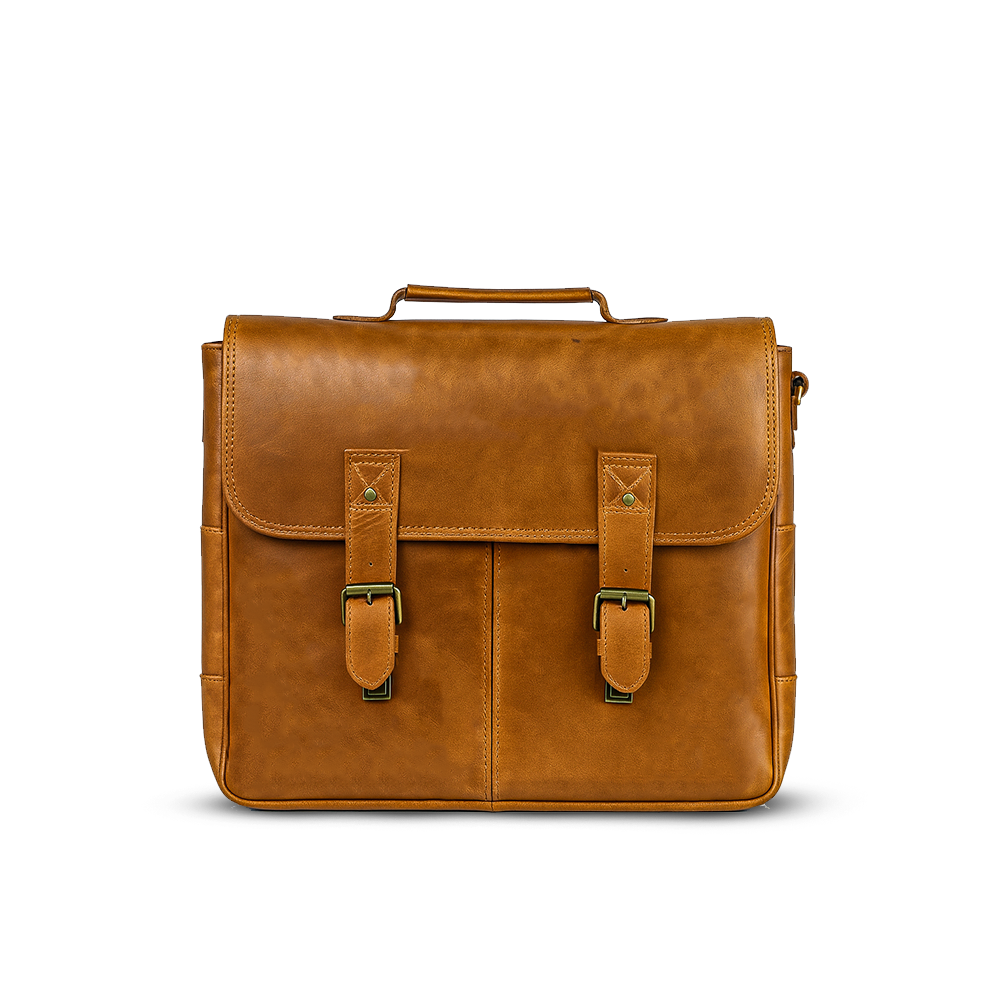 Leather Laptop Bag Lifestyle Carry