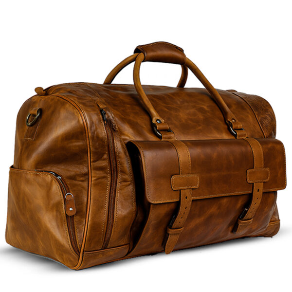 Miraz Premium Leather Duffle Bag – Buffalo & Cowhide Collection