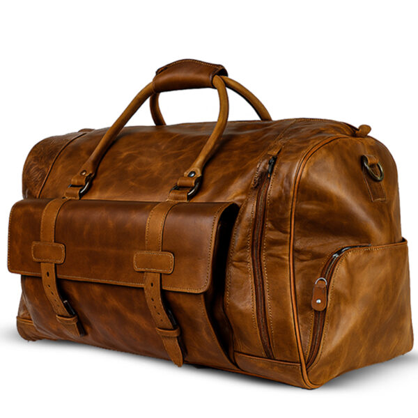 Miraz Premium Leather Duffle Bag – Buffalo & Cowhide Collection
