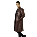 Miraz Classic Long Leather Coat for Men | Premium Leather