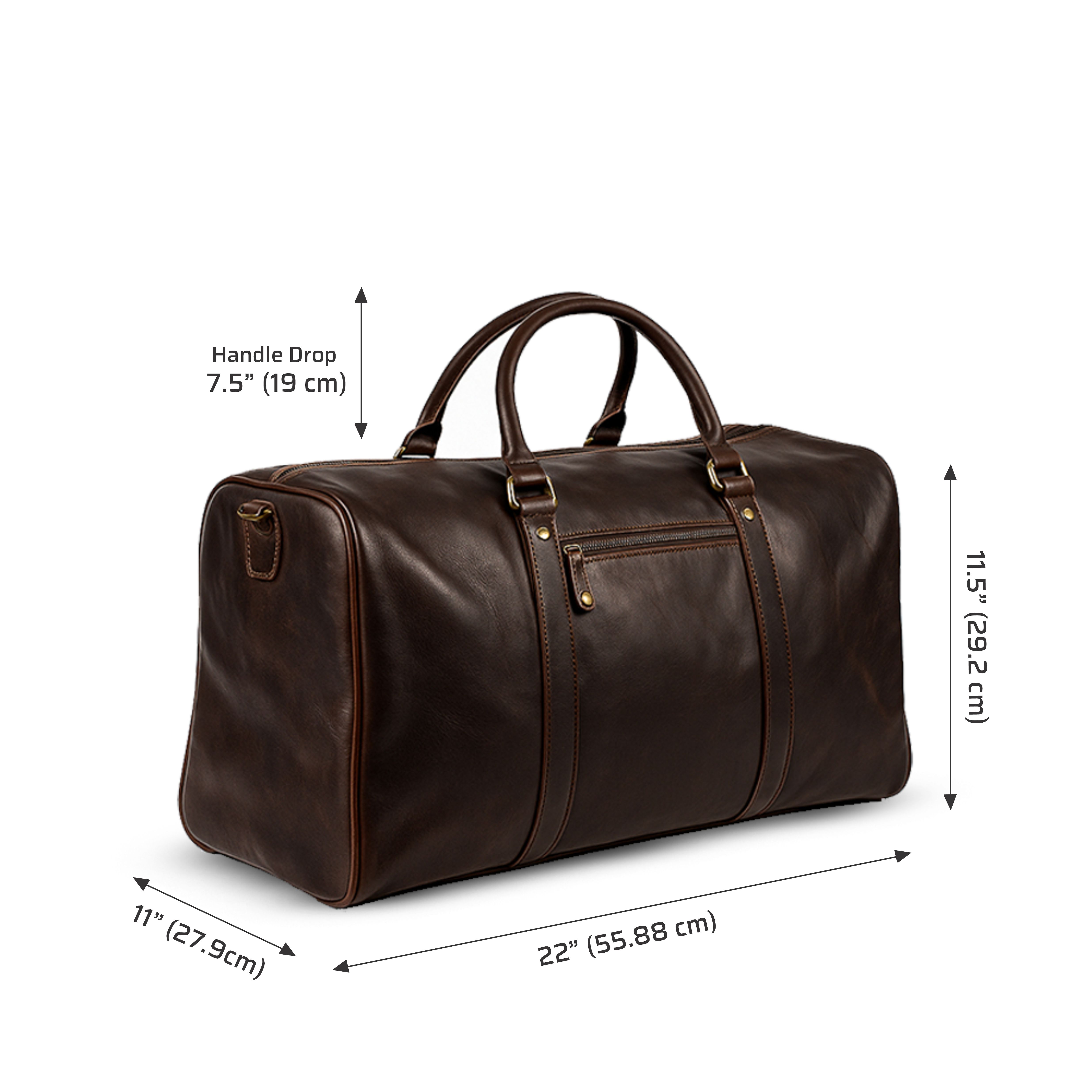 Dark Brown Leather Duffle Bag Interior