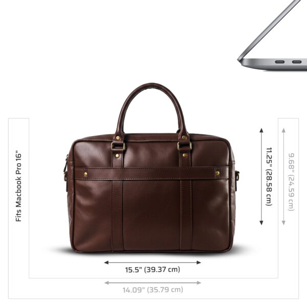 Slim Leather Laptop Bag