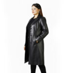 Miraz Longline Women’s Leather Coat