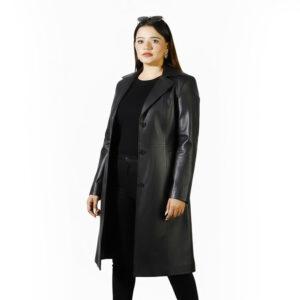 Miraz Longline Women’s Leather Coat