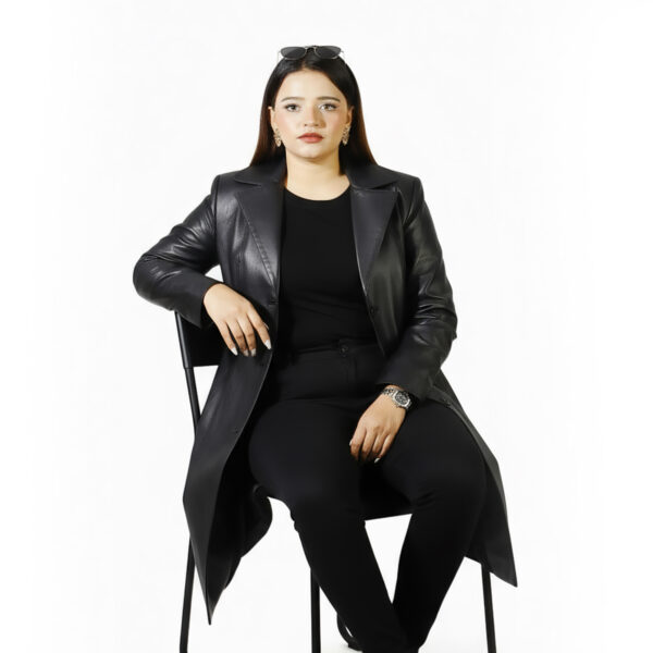 Miraz Longline Women’s Leather Coat