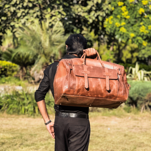 Miraz Premium Leather Duffle Bag – Buffalo & Cowhide Collection