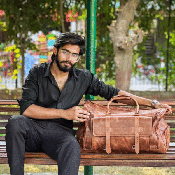 Miraz Premium Leather Duffle Bag – Buffalo & Cowhide Collection