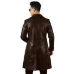 Miraz Classic Long Leather Coat for Men | Premium Leather
