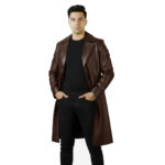 Miraz Classic Long Leather Coat for Men | Premium Leather