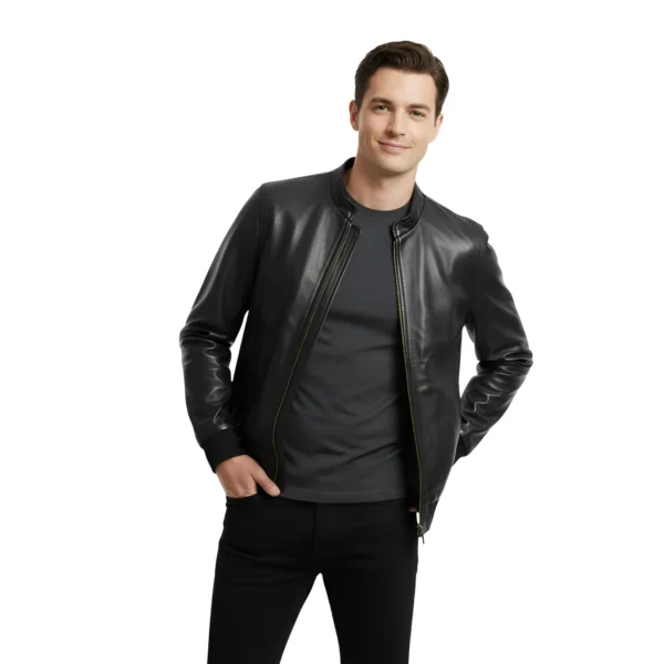 Miraz Men’s Premium Nappa Leather Bomber Jacket