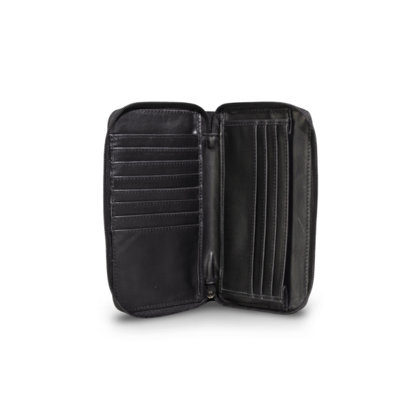 MIRAZ Classic Zip-Around Leather Travel Wallet