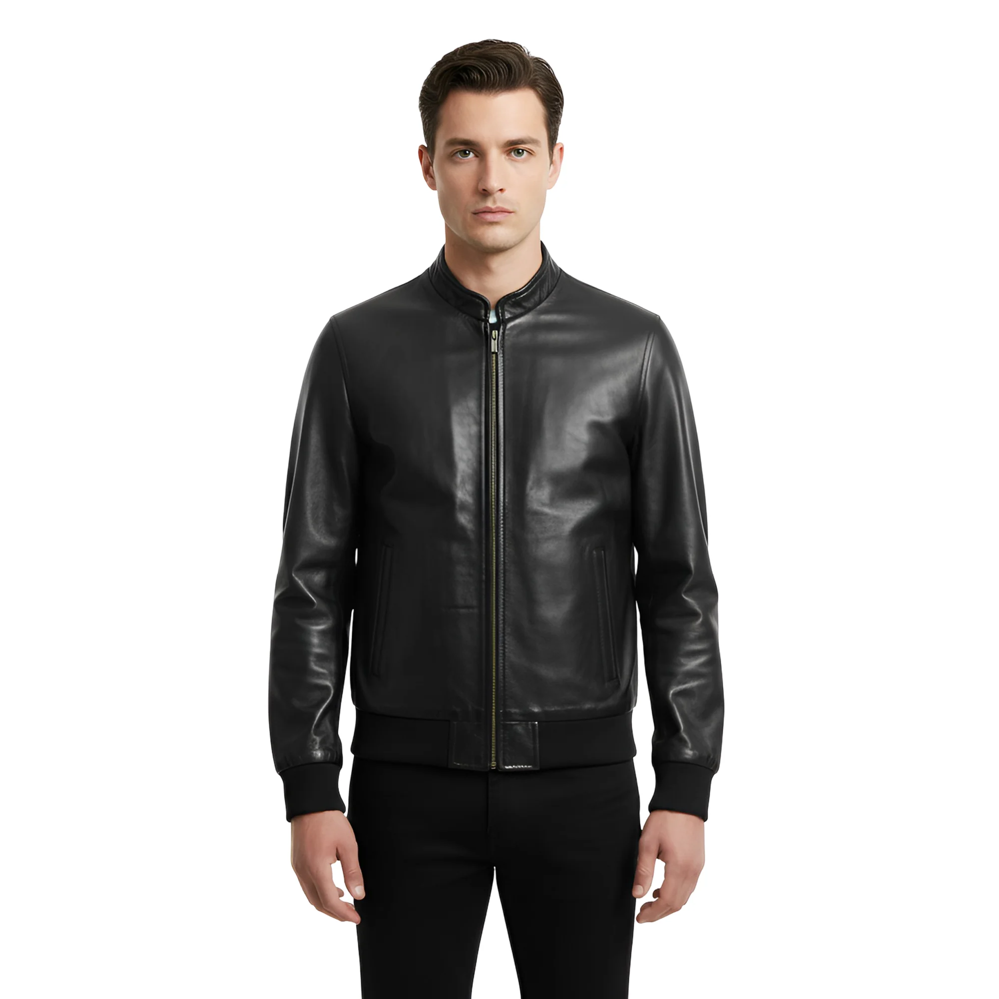 Miraz Men’s Premium Nappa Leather Bomber Jacket