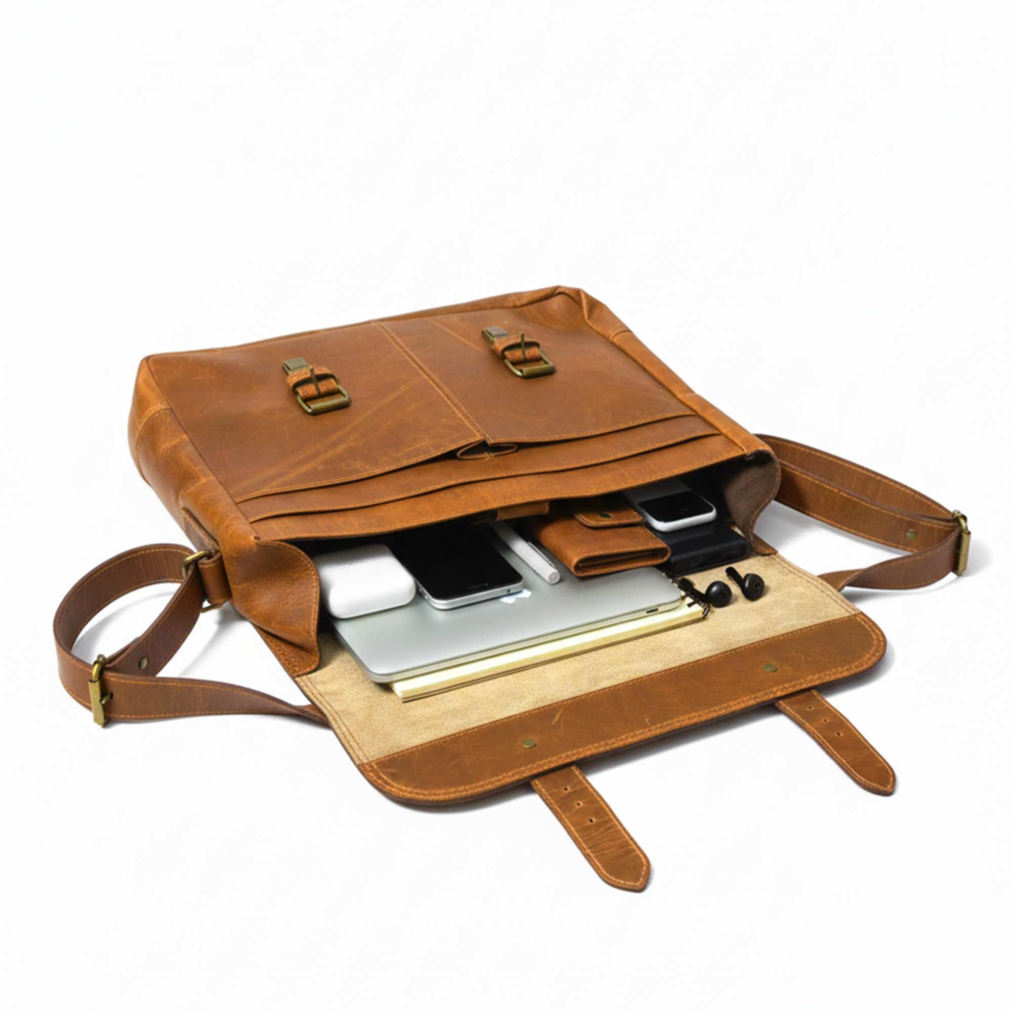 Miraz Premium Leather Briefcase – 16" Laptop Fit