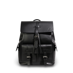 Miraz Leather Buckle-Flap Backpack | Classic Drawstring Edition