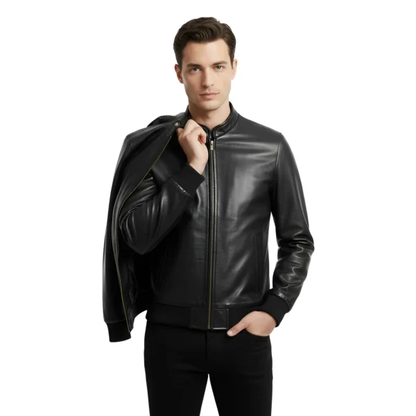 Miraz Men’s Premium Nappa Leather Bomber Jacket