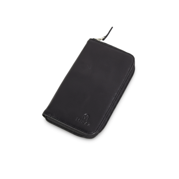 MIRAZ Classic Zip-Around Leather Travel Wallet