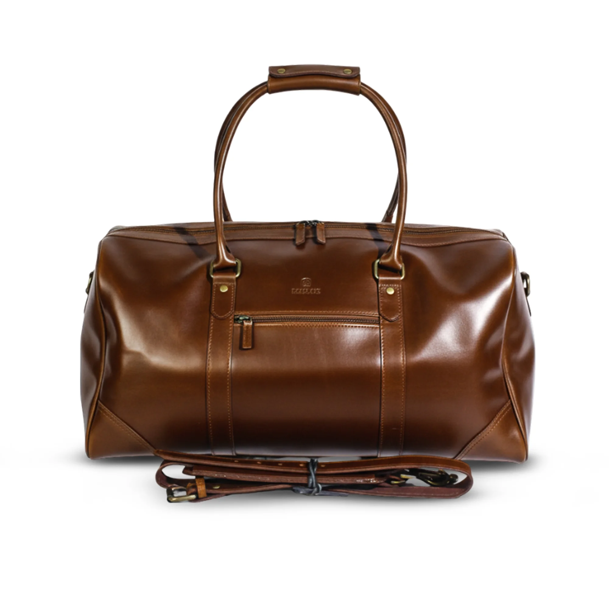 MIRAZ Classic Leather Travel Duffle Bag