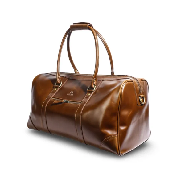 MIRAZ Classic Leather Travel Duffle Bag